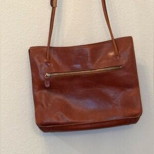 Brown genuine Leather Tote Bag